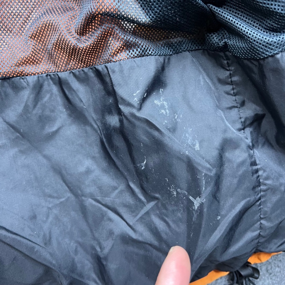 The North Face Jacket Mens XL Orange Black Grey Hooded Windbreaker - Picture 9 of 16